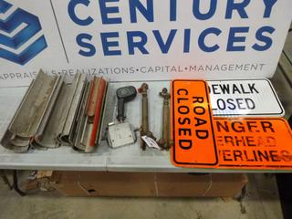 Qty of Aluminum Half Sleeves, Road Control Signs, McElroy Multi-Mc Heater (2 In.), (2) Victor Torches (J-1-1)