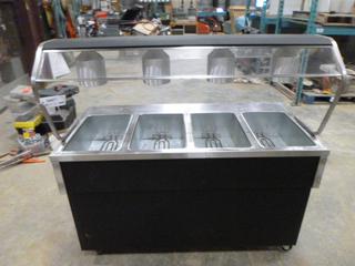 Quest 4-Place Warming Table, with Heat Lamps, on Casters, (H)