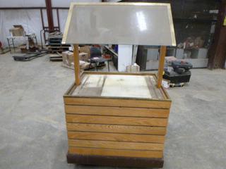 Roast/Meat Carving Cart, with Two Heat Lamps, on Casters, (H)
