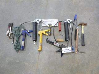 Qty of Hand Tools includes, Hammer, Grease Gun, Caulking Gun and Vise Grip (B2)