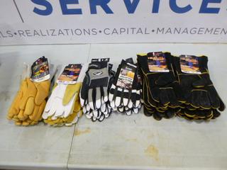 Qty of Unused Watson Welding Gloves Size OS and Qty of Watson and Caiman Work Gloves in   Various Styles and Sizes (C1)