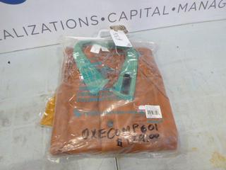 (1) Unused Weldas Leather Kevlar Sewn Welding Jacket, Size 5XL, and (1) Apron 24 In. x 36 In. (C1)