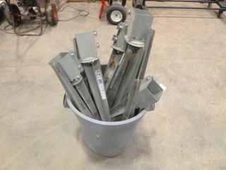 (12) Fence Post/Deck Legs/Holders with 45 Gallon Bin, (O-1-2)