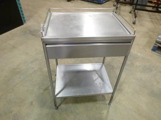 Stainless Steel Industrial Kitchen Cart On Wheels/Stationary with Drawer (K-1-3)
