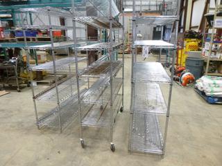 (3) Metal Open-Style Shelves, 4 Ft. x 17.5 In. x 6 Ft. (Row 3)