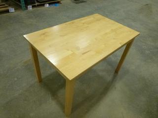 (1) Wooden Table, 47 In. x 29 In. x 29 In., *NOTE: Assembly Required* (H)