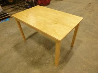 (1) Wooden Table, 47 In. x 29 In. x 29 In., *NOTE: Assembly Required* (H)