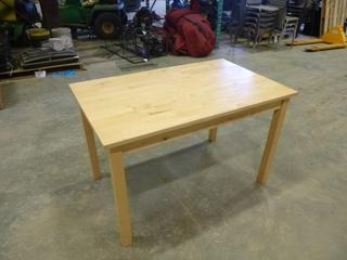 (1) Wooden Table, 47 In. x 29 In. x 29 In., *NOTE: Assembly Required* (H)