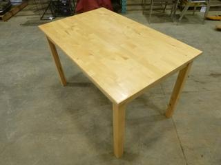(1) Wooden Table, 47 In. x 29 In. x 29 In., *NOTE: Assembly Required* (H)