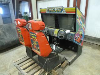 Atari 50800 2 Person Arcade Game "Final Lap", 120 V, 60 Hz, 5 A, SN FLP0586, Dimensions: 5 Ft. High x 6 Ft. Long x 50 In. Wide (Z)