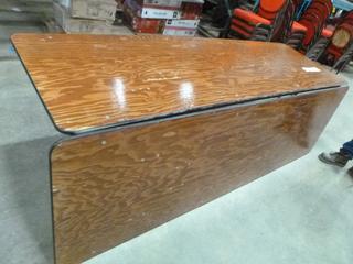 (2) Wood Top Tables with Folding Legs, 30 In. x 8 Ft. x 30 1/2 In. (P-1-1)