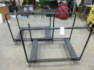 (2) Rolling Table Cart, 48 In. x 29 In. x 40 In. (H)