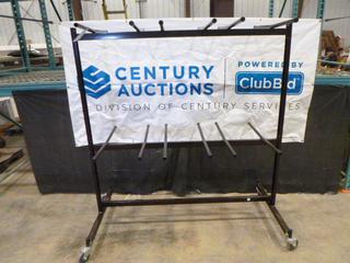 Foldable Chair Rack, 64 In. x 69 In. on Castors (Row 2)