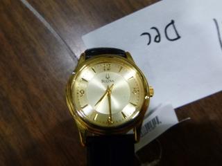 Unused Bulova Ladies Watch, Genuine Leather Wristband (Upstairs)