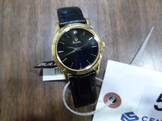 Unused Bulova Ladies Watch, Genuine Leather Wristband (Upstairs)