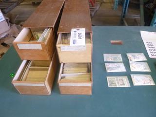 (4) Cases of Various Stamps From Different Countries (Upstairs)