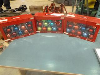 (3) 28 Count Christmas Ornaments (D1)