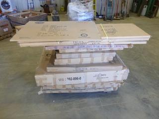 Assorted Furniture Pieces, c/w Heidi Buffet, 54 In. Head and Footboards, Table Tops and Base, Queen Headboard, King Side Box, Footboard *Note: As Is, May Be Incomplete* (Row 4)