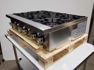 Model ATHP-36-6CAH1 6-Burner Hot Plates w/ Independent Manual Control NG *Note: Item Cannot Be Removed Until December 23rd*
