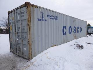 9ft6in High 40ft Storage Container *Note: Rust On Door, Buyer Responsible For Load Out*