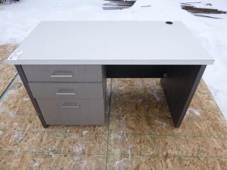 54in X 28in X 30in Desk w/ 3-Drawers