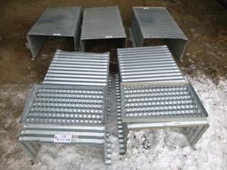 Qty Of (5) Tec Steel 24in X 16in X 43in Window Wells C/w (2) Grates