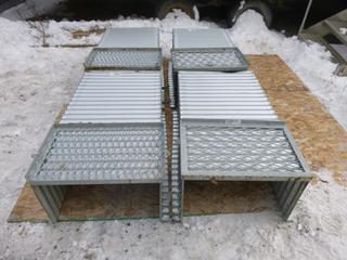 Qty Of (4) Tec Steel 24in X 16in X 43in Window Wells C/w (4) Grates