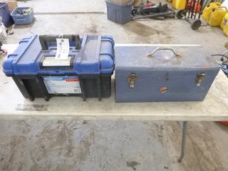 22in X 13 1/4in X 10 1/2in Mastercraft Tool Box C/w Contents And Beach Metal Tool Box