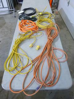 200PSIG Air Hose C/w (6) Extension Cords And (1) Flush Mount Plug *Note: (2) Ends Require Repair*
