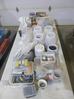 Qty of Assorted Nails, Screws And Misc Supplies