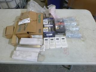 Qty Of Assorted Door Supplies Includes: Latches, Closers, Hinges, Assorted Bolts, Screws And Misc Supplies