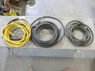 Qty Of 1/2in Propane Hoses, 3/8in 400PSI Water Hose, Polartex 3/4in Hydraulic Hose And 3/4in Flexible Fuel Hose