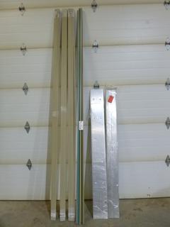 Qty Of 10ft X 3.5in Metal Trim C/w 72in X 8in And 72in X 6in Aluminum Door Thresholds