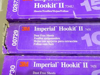 Qty Of 3M 16in X 2 3/4in Imperial Hookit II Sanding Sheets Includes 40E, P80E, P100E, P150 And P180 Grit