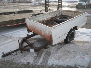  7' S/A Ball Hitch Utility Trailer c/w 7 Pin Wiring, 2 1/2" Ball, 195 75 14 Tires.