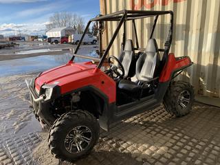 2008 Polaris 800 Side By Side c/w 4 Stroke Twin Cylinder, Manual Trans, 2 Seater, Warn Winch. Meter Showing 2060. Unable to Verify Serial Number. 