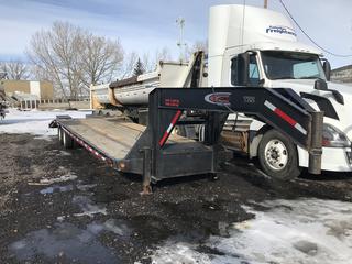 Selling Off-Site - 2012 PJ 30' T/A Gooseneck Trailer c/w 10,000 LB Axles, VIN 4P5LD3227C3000264. Located at 5717 - 84 Street SE Calgary, AB Call Johnnie @ 403-990-3978 For Further Information and Viewing. Buyer Should View Trailer.