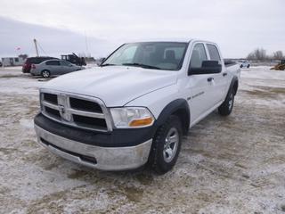 2011 Dodge Ram 1500 4X4 Crew Cab Pick Up c/w 5.7L Hemi V8, A/T, A/C, Showing 319,899 Kms, 265/70R17 Tires, VIN 1D7RV1CT2BS675947. *NOTE: Check Engine Light On*