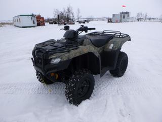 2016 Honda TRX420 Four Trax 4X4 c/w 420, Showing 0 Kms, 0.4 Hours, 24x8-12 Front Tires At 100%, 24x10-12 Rear Tires At 100%, Power Steering, Automatic DCT, Winch, VIN 1HFTE476XG4100082 *Note: Unused, Smoke Damage*