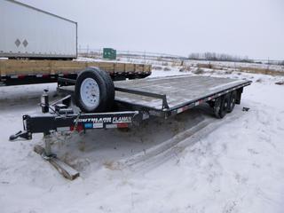 2020 Southland 20 Ft. T/A Flat Deck Trailer c/w Spring Susp, 2 5/16 In. Ball, ST 235/80R16 Tires, 6 Ft. Ramp, GVWR 15,400 Lb, CVIP 01/2022, VIN 2SFKC4368L1049578 (East Fence)