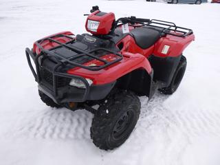 2017 Honda TRX500 Foreman 4X4 ATV c/w 475 CC, 5 Gear Transmission, Showing 0 Kms, 0.2 Hours, AT 25x8-12 Front Tires At 100%, AT 25x10-12 Rear Tires At 100%, Front Diff Lock, VIN 1HFTE4427H4300162 *Note: Unused, Smoke Damage*
