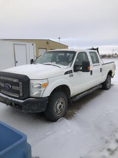 2014 Ford F-250 SD 4X4 Crew Cab Pick Up c/w 6.2L V8, A/T, Showing 274,832 Kms, VIN 1FT7W2B62EEA62875 *Note: Parts Only, Engine Misfire Cyl 1-4 Needs Convertors, Engine Derates, Not Drivable, RH Front Hub Loose, Front Crankshaft Harmonic Balancer Issue, Severe Belt Squeal* **Info As Per Owner, Item Located at Poplar River Mine, Coronach, SK. For More Information Contact 780-944-9144** 