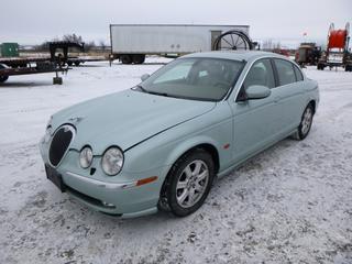 2003 Jaguar S Type c/w 3L V6, 5 Speed, A/C,  Showing 199,212 Kms, Fully Loaded, Leather, Power Sunroof, 225/55R16 at 50%, VIN SAJGA01T13FM58671