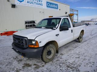 2000 Ford F-250 Super Duty XL Regular Cab Pick Up c/w 5.4L V8 Triton, A/T, Showing 252,060 Kms, 8,818 Hours, Beacons, Headache Rack, Storage Cabinet, 235/85R16 Tires at 40%, VIN 1FTNF20L0YEE03369 *Note: Minor Rust*