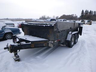 2010 12 Ft. T/A Dump Trailer c/w Manual Roll Up Tarp, 2 5/16 In. Ball, 10,000 Lb Lift Capacity, VIN 2ATF05144AM306341  (East Fence)