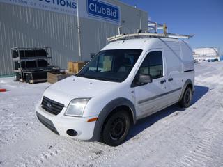 2010 Ford Transit Connect XLT Van c/w A/T, A/C, Showing 108,410 Kms, 205/65R15 Tires at 30%, VIN NM0LS7BN2AT037279 *Note: ABS Light On, Tire Pressure Light On, Park Brake Light Stays On*