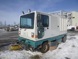 Tennant 830 Street Sweeper c/w Detroit Diesel Engine, A/T, Showing 2,582 Hours, GVWR 20,000 Lb, Hydraulic End Gate, Beacons, 7.00x12NHS Tires at 80%, SN 8301728