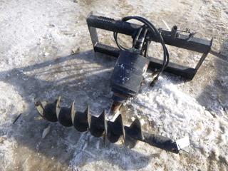 2 1/2 In. Skid Steer Hydraulic Auger Attachment w/ Ft. Auger, 10 In. Diameter (Row 2)