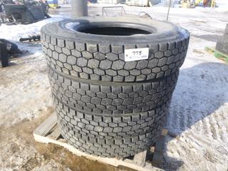 (4) Bridgestone V-Steel 11R24.5 Tires (Row 1)