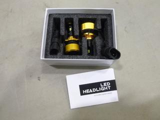 Unused Auhder LED Mini Head Light Kit, Model B08398DG17, Cree Chips, 40 W / 9 V -36 V (B1)